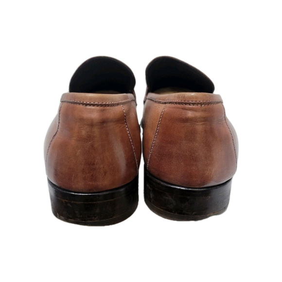 Paul Evans Stewart Handcrafted Leather Penny Brown Loafers Italian Made Men\'s 13 main image 11